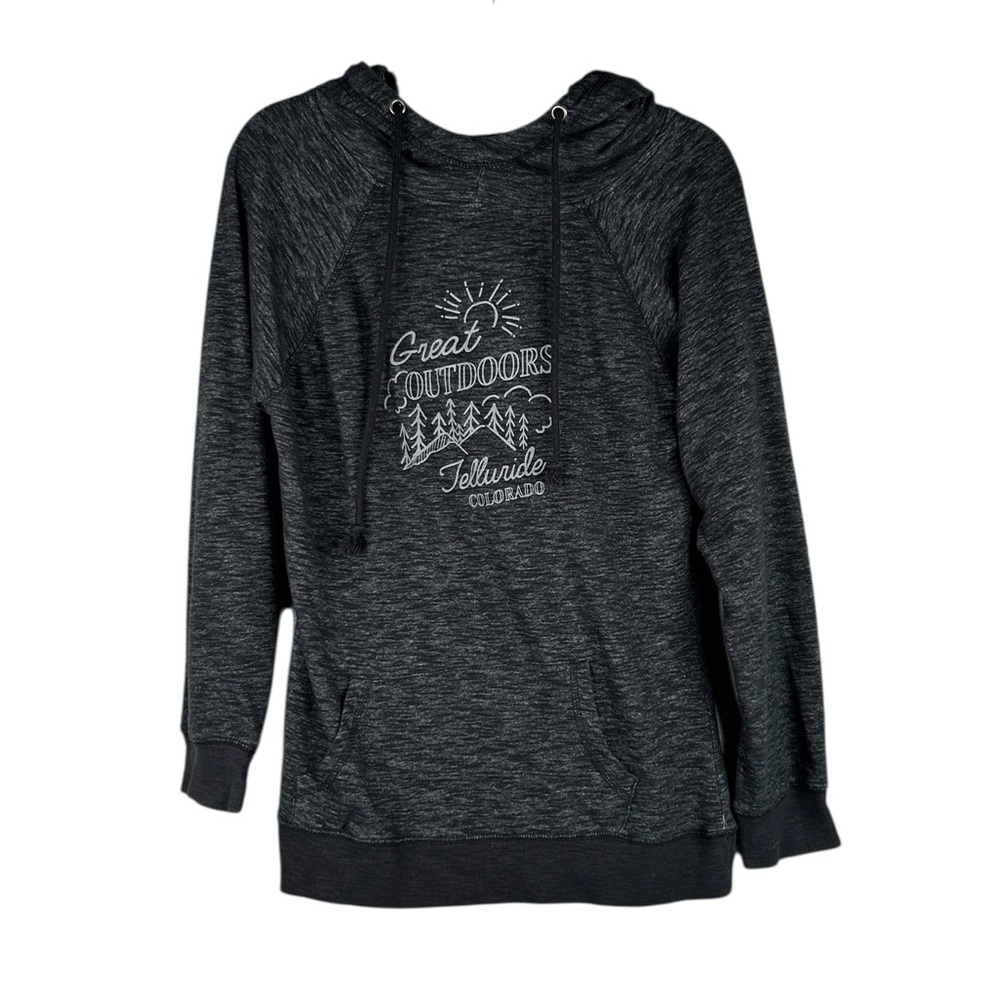 Artisans Gray Great Outdoors‎ Telluride Colorado Cozy Comfy Hoodie Size Medium